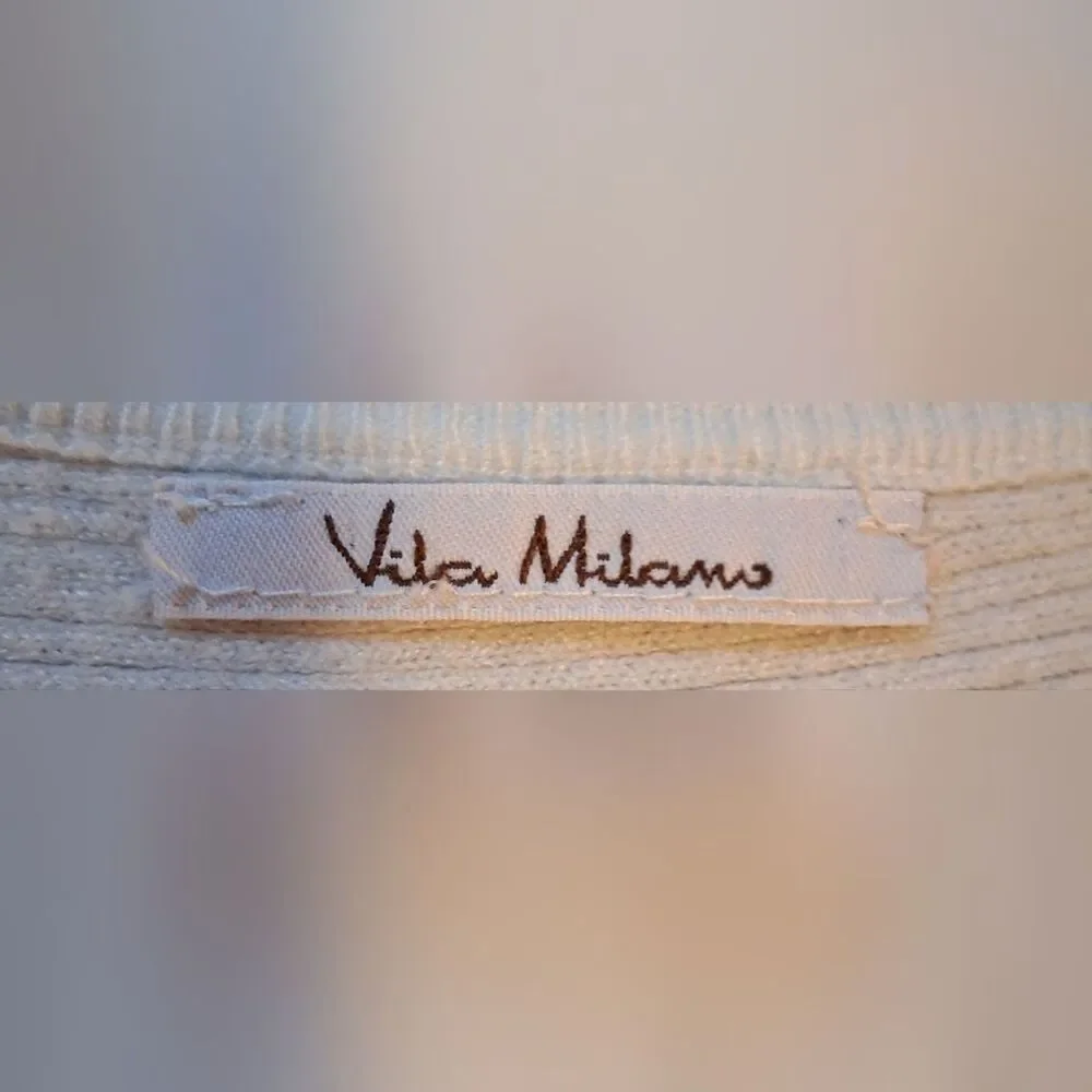 Minimalist Cream Ribbed Dolman V-Neck Sweater Vila Milano Women’s M/L